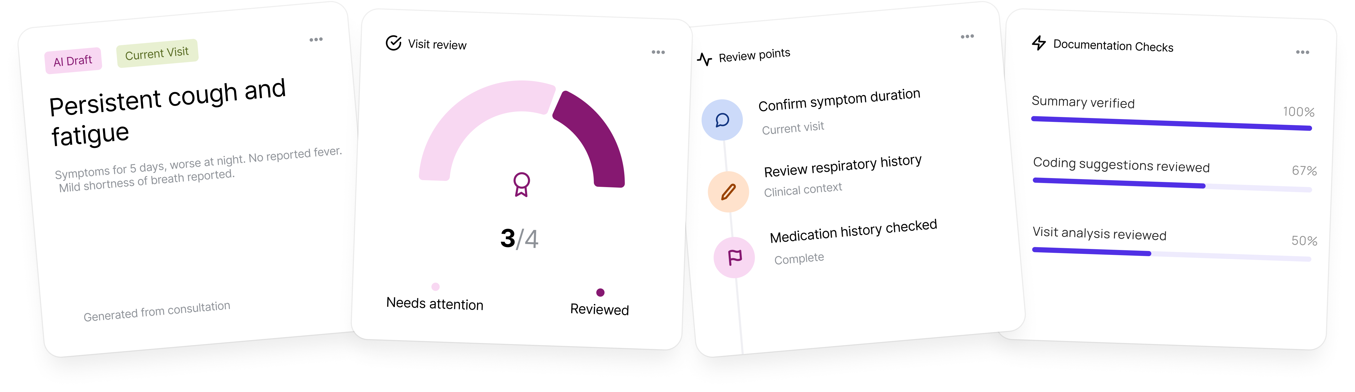 Relify Clinical AI reviewing a current consultation