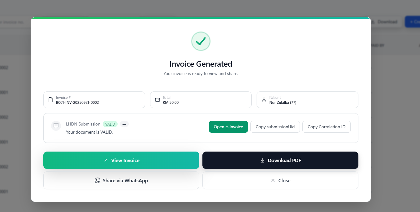 QR Code & Validation